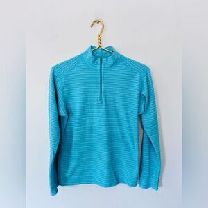 Patagonia | girls blue fleece quart zip up top